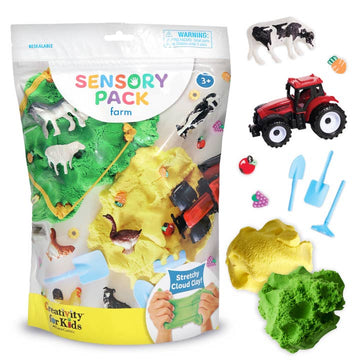 Sensory Pack Farm On the Go Sensory Play Set for Kids with tractors and animals