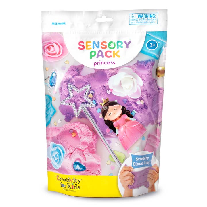 Sensory Pack Princess On the Go Play Set for Kids with princesses, castles and magic wands