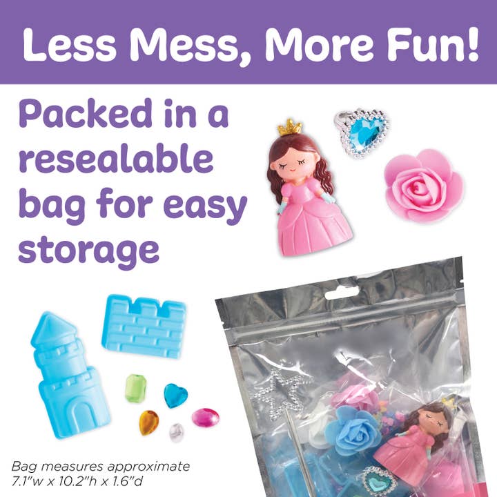 Sensory Pack Princess On the Go Play Set for Kids with princesses, castles and magic wands