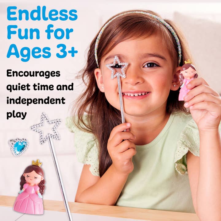 Sensory Pack Princess On the Go Play Set for Kids with princesses, castles and magic wands