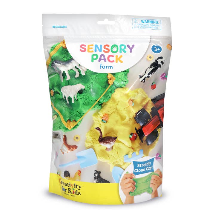 Sensory Pack Farm On the Go Sensory Play Set for Kids with tractors and animals