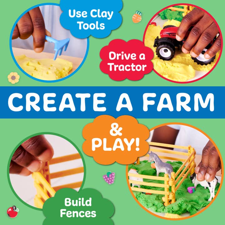 Sensory Pack Farm On the Go Sensory Play Set for Kids with tractors and animals