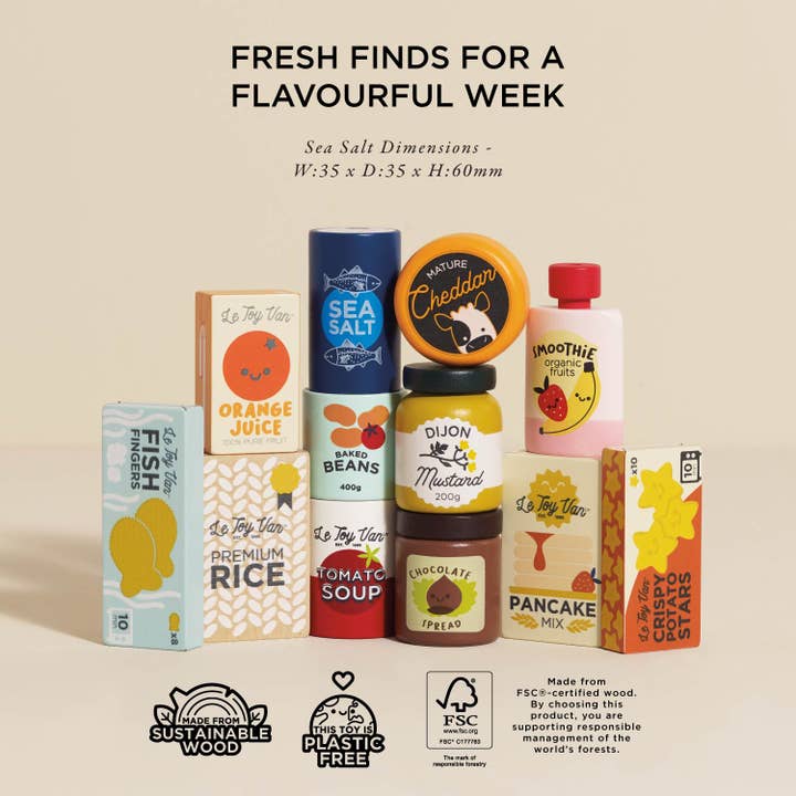 A Supermarket Grocery Weekly Shop  toy. A delightful 12-piece set is perfect for your little shoppers to fill up their fridges, freezers or pantries.