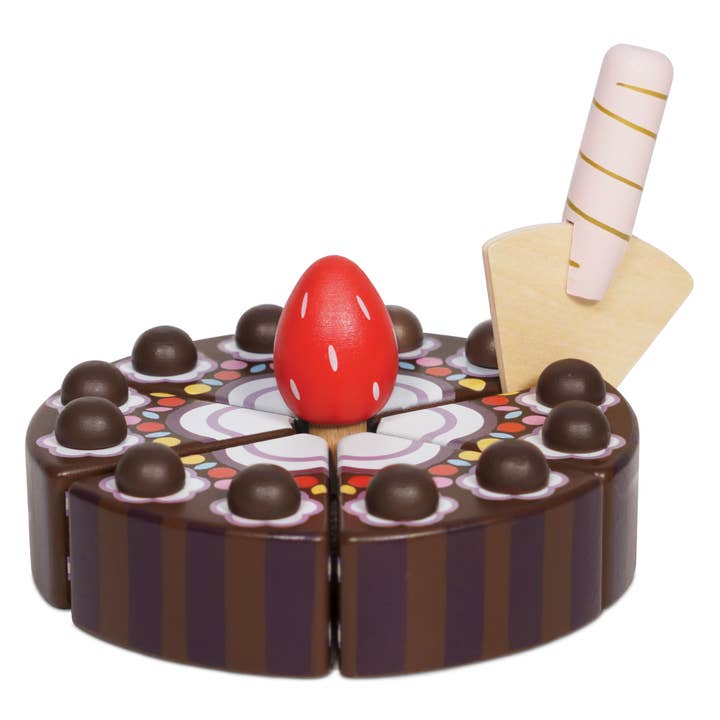 Chocolate Gateau Sliceable Cake Toy for children