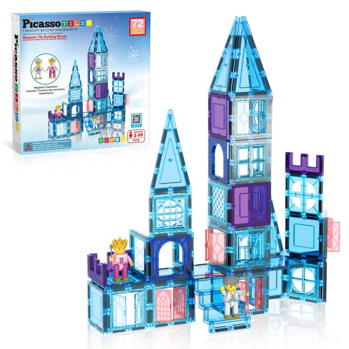 Magnetic Building Tiles Immerse in the Ice Winter Theme with these translucent blocks, offering a captivating visual journey for kids
