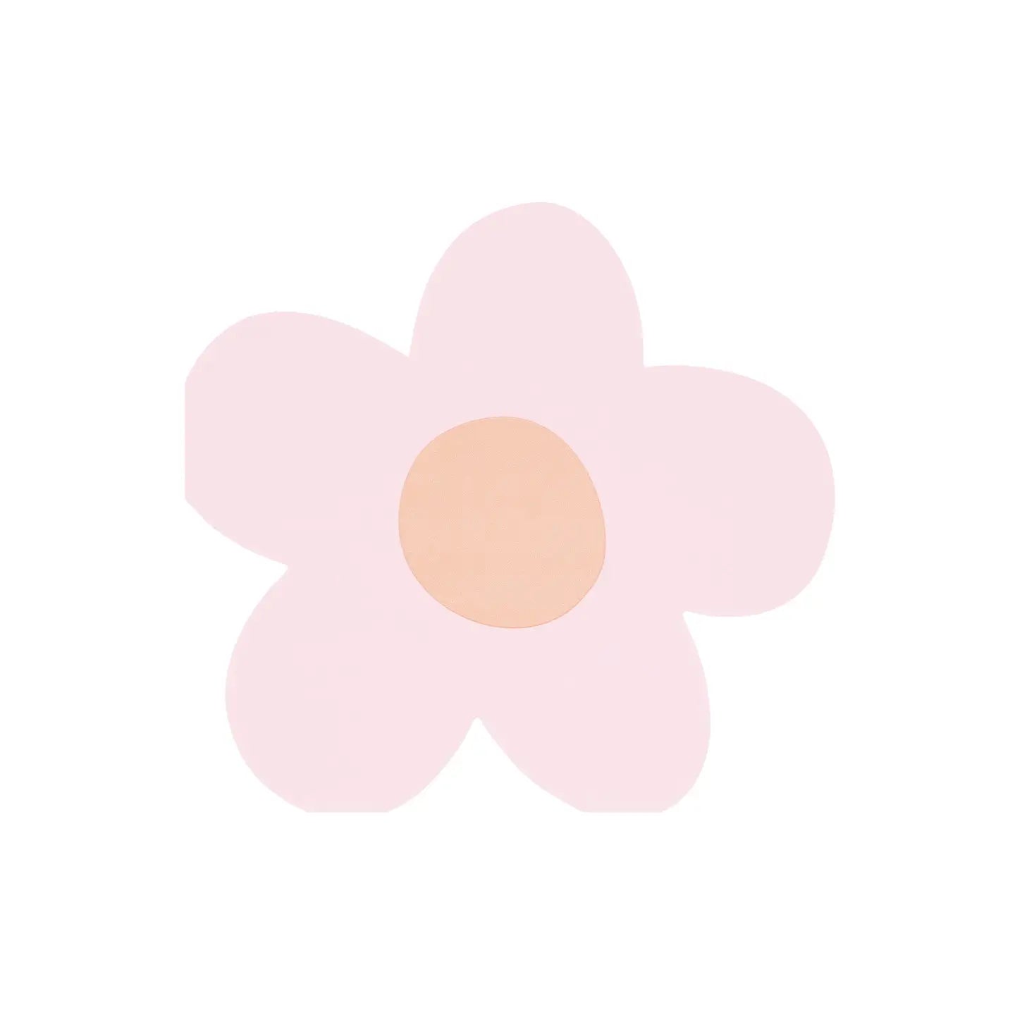 Simple pink flower design on a white background