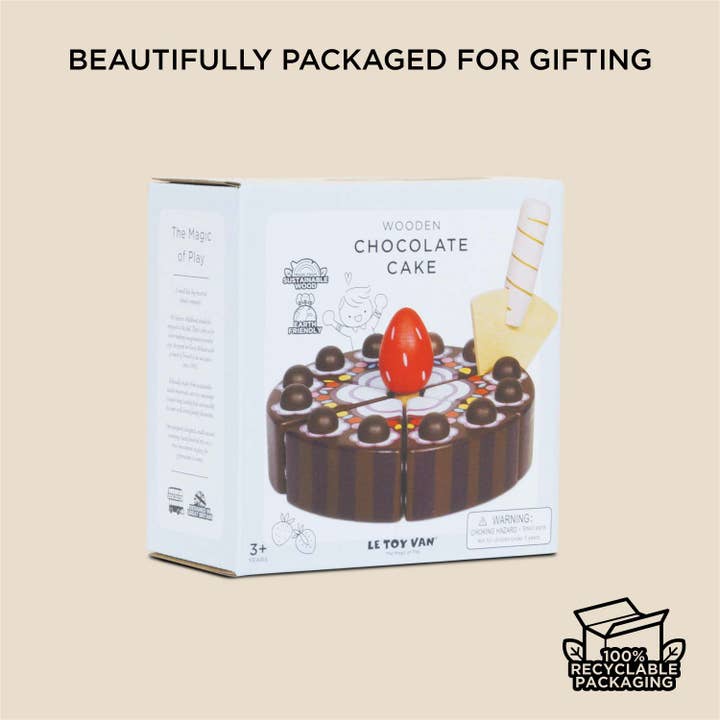 Chocolate Gateau Sliceable Cake Toy for children