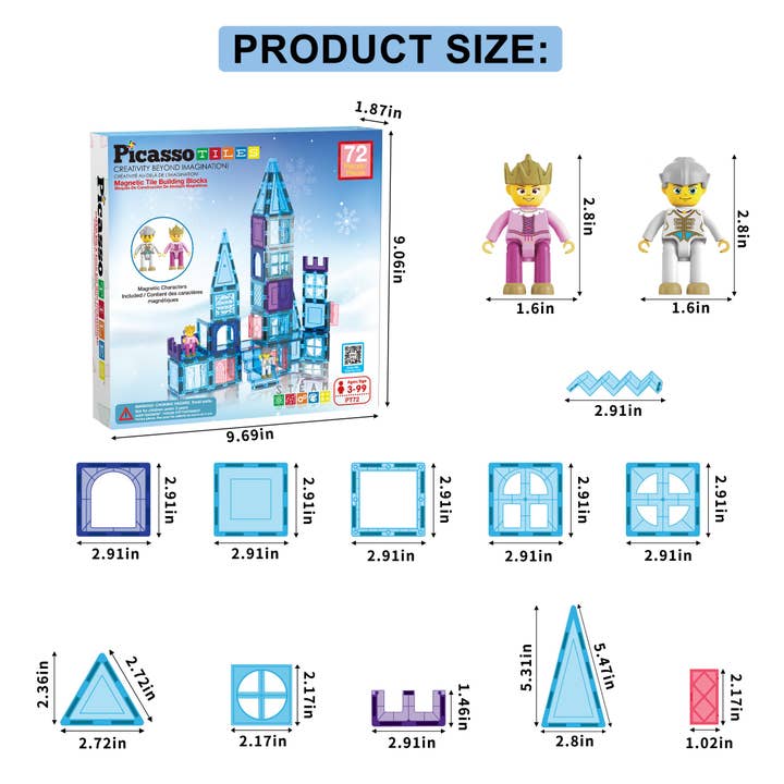 Magnetic Building Tiles Immerse in the Ice Winter Theme with these translucent blocks, offering a captivating visual journey for kids